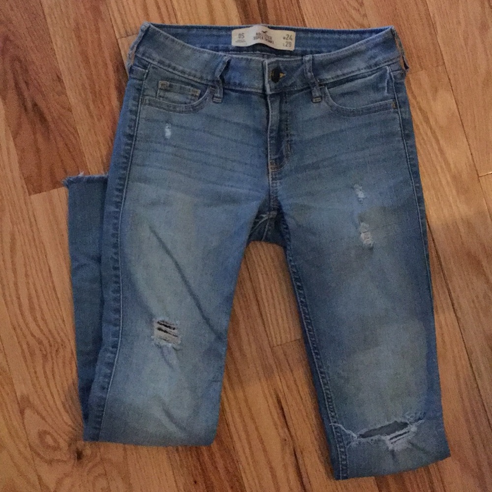 light wash ripped jeans